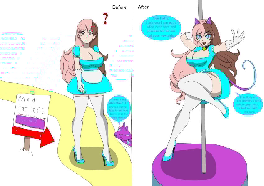 //ngl this seems like a very good plot for like a group rp. A strip club of rwby characters cosplaying as Alice in wonderland characters. Only for them to be brought to the club by the Cat