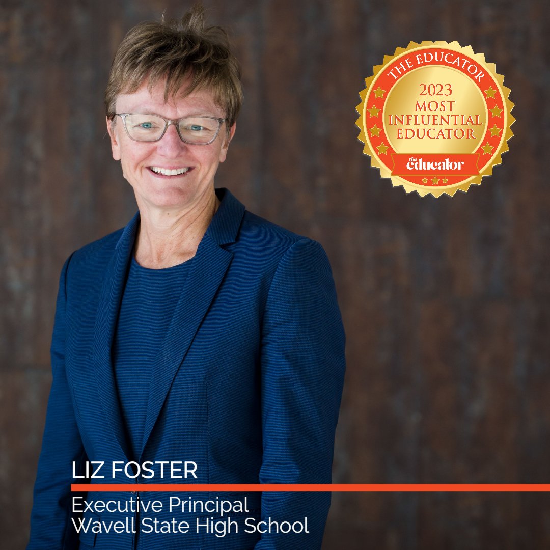Congratulations to Executive Principal, <a href="/_LizFoster/">Liz Foster</a>, who has been named as one of <a href="/TheEducatorAU/">The Educator</a> 2023 Most Influential Educators. At Wavell, Liz continues to challenge our community to think beyond the normal paradigms of teaching and leadership. #Trailblazer #Education #Leader