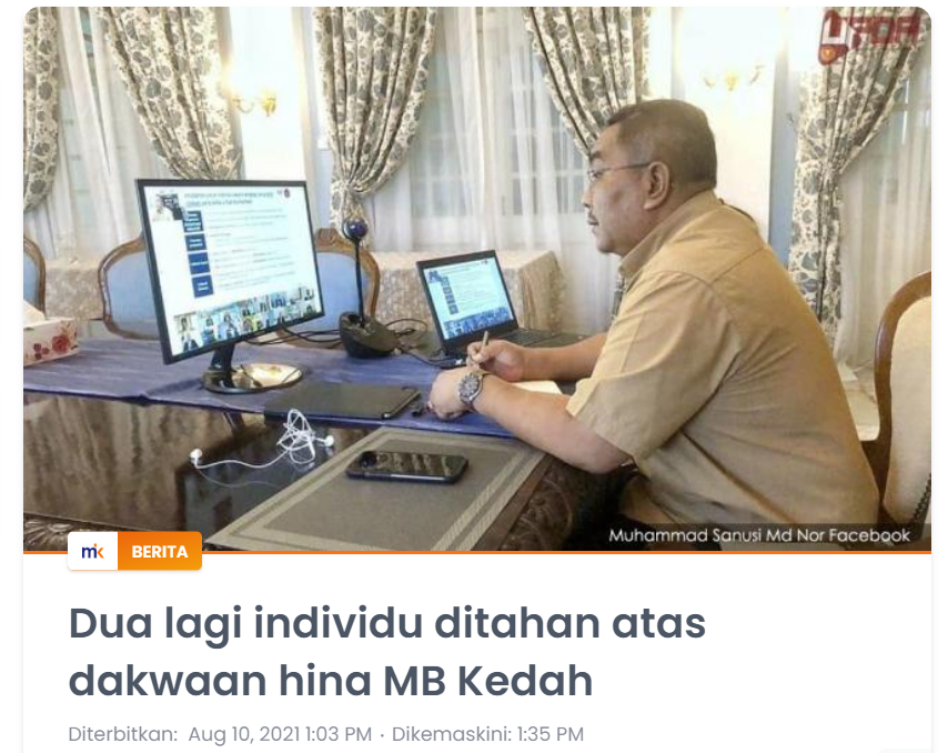muhammadnajib79's tweet photo. 3 individu pernah ditahan kerana didakwa hina @SanusiMNor.

Pekerja swasta umur 52 di Kedah ditahan 5.15 petang.

Peniaga umur 45 tahun juga di Kedah ditahan 6 petang.

Paling kesian warga emas umur 61 tahun di NS ditahan 3.57 pagi.

Hang nak kesian kat Nusi kena tahan 3 pagi? https://t.co/e5AtJbiJ9J