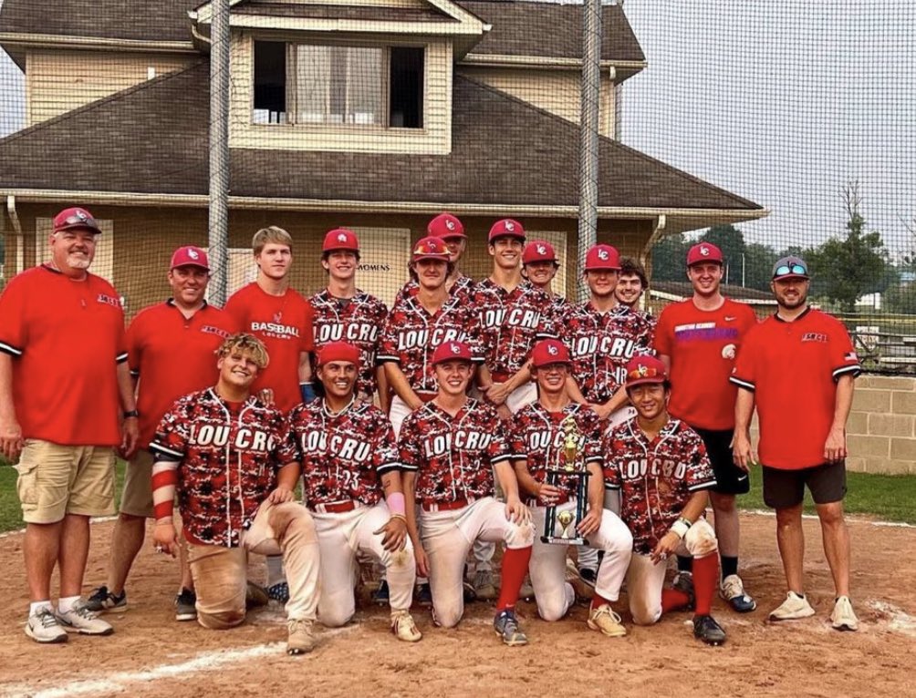 Lou_Crusader's tweet photo. Tournament Championship - on the mound:  Joshua Stempien (Win 6IP 5H 3ER 5K), Parker Price (Win 3IP 3H 2ER 1K) &amp; Noah Powell (Win 5IP 8H 2ER 4K).  LOU CRU offensive 25R &amp; 26H (5-2B, 4HR) in bracket play @CAL_Baseball_ @EHSEaglesBBall  #Go_CRU #BestBaseballOnSunday https://t.co/jFgSVNgKOB