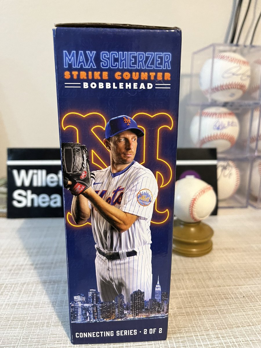 CaseyJ_516's tweet photo. If the Mets win 2 of 3 this week against the White Sox, one follower will win this unopened Max Scherzer #bobblehead. 

 To enter:

1- Must be following me
2- Must be following @shea_Hello 
3- Must RT 

That’s all. Good luck and #LGM https://t.co/xkKolLZOpo