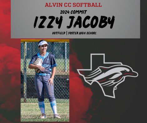 I’m thrilled to announce my verbal commitment to Alvin CC to continue my academic &amp; softball career! Thank you to my supportive family, coaches &amp; teammates! Glory to my Lord &amp; Savior Jesus Christ! 
Fins up🐬❤️🖤<a href="/Fins_Softball/">Alvin Community College Softball</a>
<a href="/Foster_Softball/">FHS Softball</a> @Illusionsgoldl1 <a href="/thehackshackktx/">The Hack Shack KTX</a>