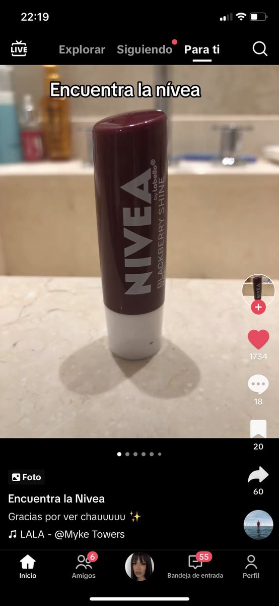 si no contesto los mensajes es xq estoy jugando a encontrar la nivea, así que ya saben