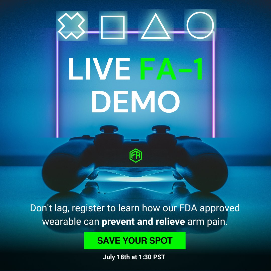 fistassist's tweet photo. 📣Don’t Miss This Live Demonstration of the FA-1 Gamer! Join us for a Q&amp;A webinar on July 18th at 1:30 PST. 

🚨Registration ends soon.👇
https://t.co/CJ0fuHM64l

#GamingWellness #ArmCareRevolution #PlayPainFree #GameOnWithComfort #FistAssistGamer https://t.co/OCDKRQbxGK