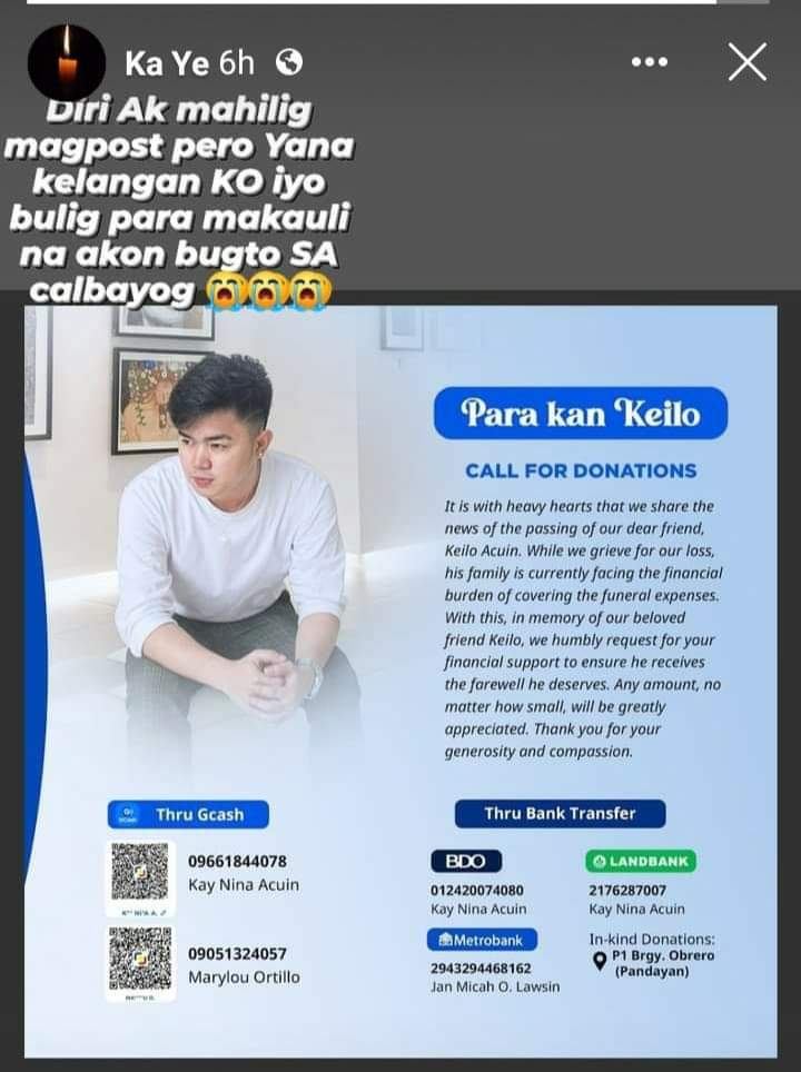 TW:
A young boy from Samar jumped off sa foot bridge dito sa Manila. Sabi ng family, na depress daw kasi di nakasali sa cut off sa med tech na course sa isang school. Humihingi ng tulong ang pamilya na maiuwi sa Samar ang bangkay. 🥺