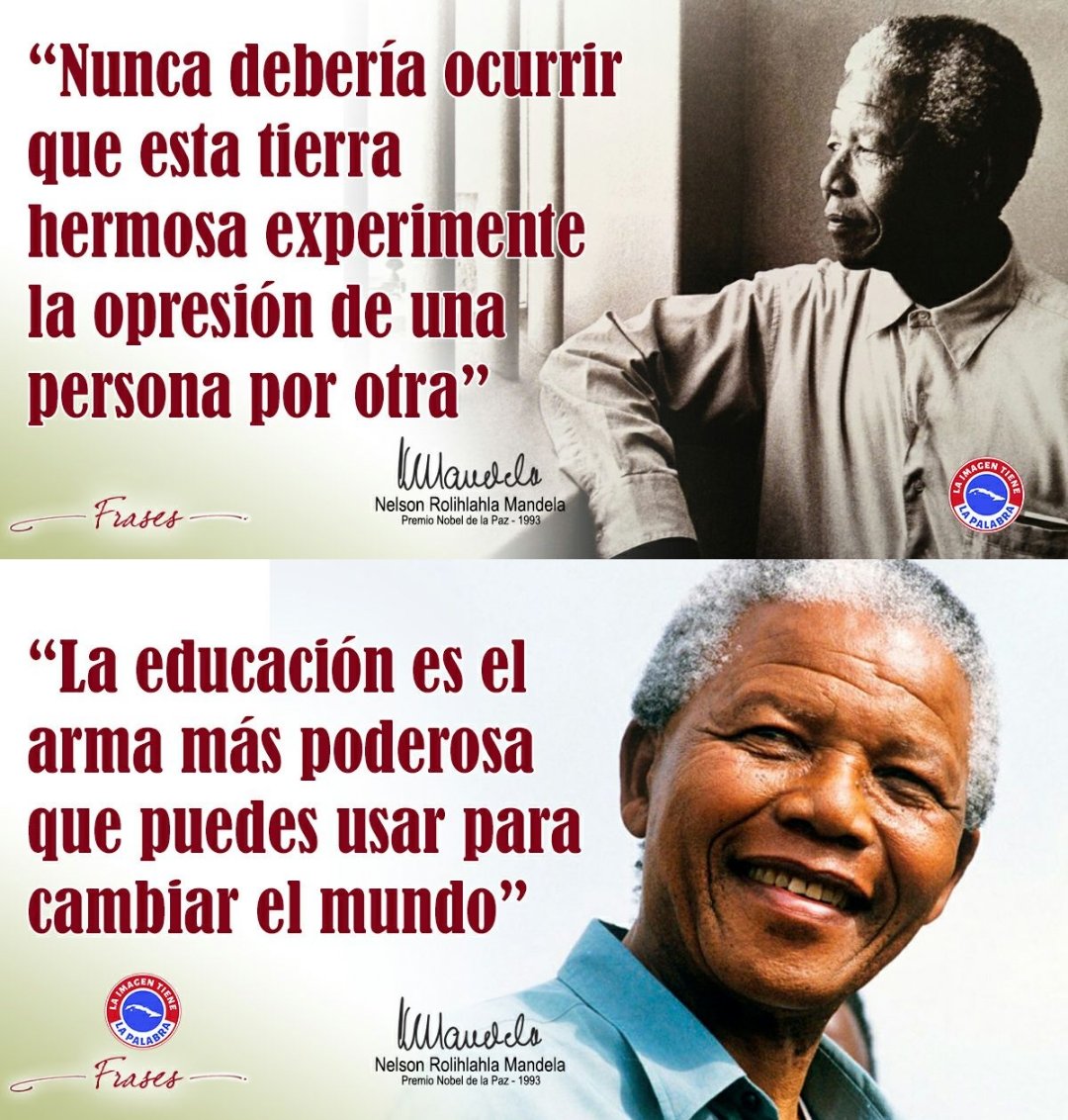 Nelson Mandela​ fue un abogado, activista contra el apartheid, político y filántropo sudafricano. Fue el primer mandatario de raza negra que encabezó el poder ejecutivo, y el primero en resultar elegido por sufragio universal en su país.
#ConTodosLaVictoria
