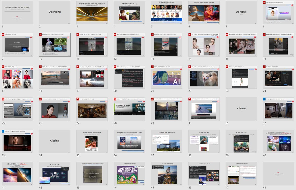 "서칭과 편집의 시대를 넘어 생성 AI 시대로"라는 주제로 최근 AI 및 주요 트렌드를 정리한 내용입니다. (#초대100인 스터디 모임 발표 자료)

사례 중심이니 편하게 살펴보세요 ^^ 
naver.me/5eT9mEe7

#MetaAI김피디’s 테크 콘텐츠 트렌드 – 월간 리뷰 (2023. 7월)