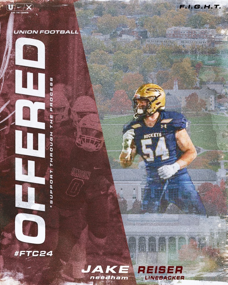 After a great conversation with <a href="/Coach_Poppe/">Jonathan Poppe</a> I am super excited to announce that I have received my first offer from Union College! <a href="/UnionCollegeFB/">Union College Football</a> <a href="/FB_CoachBrown/">Pete Brown</a> <a href="/UnionCollegeDC/">Rick Flanders</a> <a href="/Coach__Smitty/">Devin Smith</a> <a href="/NeedhamFootball/">NeedhamFootball</a> <a href="/CoachKopcso/">Doug Kopcso</a>