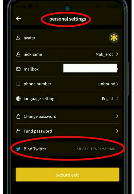 Data_Gold_'s tweet photo. #DataGold 🔗Binding Twitter Tutorial:

First go back to the "DataGold" App,
open my menu, 
then go to  "personal setting",
Here you can see "Bind Twitter", and click Bind Twitter to complete 🎉 the task menu.

#crypto #cryptocurrency #btc #trending #datagold https://t.co/3ACROaZpWC