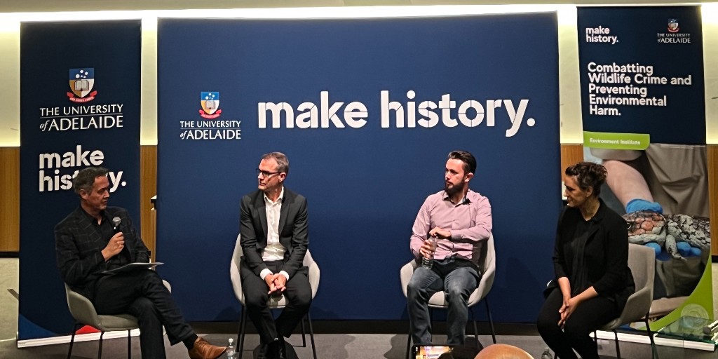 Environment Institute - University of Adelaide (@environmentinst) on Twitter photo 🦏 A fantastic evening with Mr <a href="/JohnEScanlon/">John E. Scanlon AO</a> speaking on 'Environmental, nature and wildlife crimes & the role of international law'. <a href="/ProfALowe/">Prof Andy Lowe</a> then led a Q&A discussion with <a href="/DrPhilMcCormack/">Phillipa McCormack</a> <a href="/AdamToomes/">Adam Toomes</a>
📺 Video coming soon!
<a href="/Adel_Law_School/">Adelaide Law School</a> <a href="/UofA_SET/">Faculty of Sciences, Engineering and Technology</a> #HopeandWonder 🦏 A fantastic evening with Mr <a href="/JohnEScanlon/">John E. Scanlon AO</a> speaking on 'Environmental, nature and wildlife crimes & the role of international law'. <a href="/ProfALowe/">Prof Andy Lowe</a> then led a Q&A discussion with <a href="/DrPhilMcCormack/">Phillipa McCormack</a> <a href="/AdamToomes/">Adam Toomes</a>
📺 Video coming soon!
<a href="/Adel_Law_School/">Adelaide Law School</a> <a href="/UofA_SET/">Faculty of Sciences, Engineering and Technology</a> #HopeandWonder
