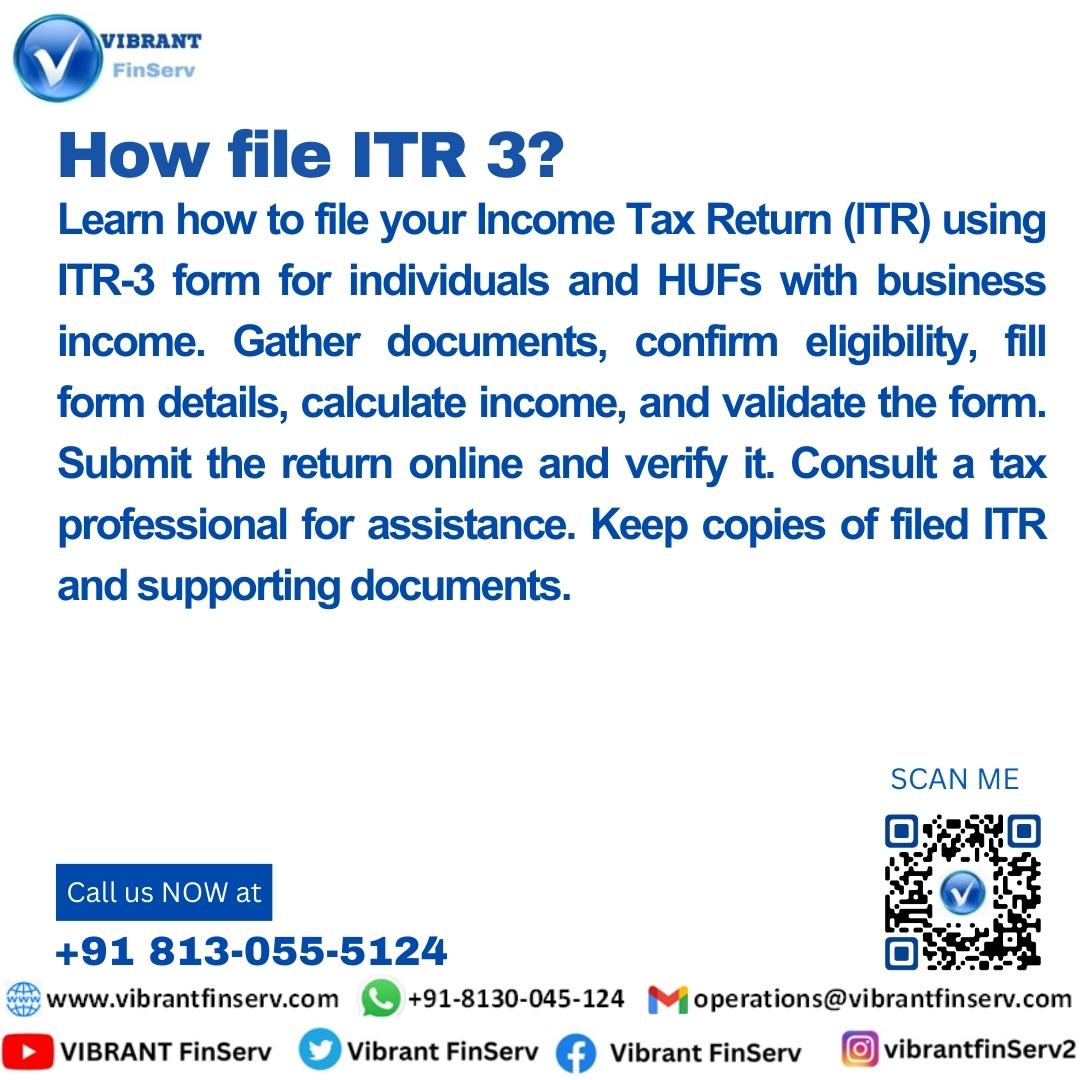 VibrantFinserv's tweet image. #ITR3Filing #TaxReturnGuide #IncomeTaxTips
