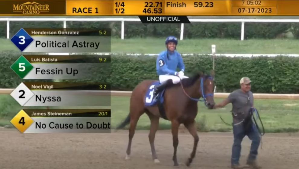 #HIPISMO Muy contentos con la 1ra Victoria en tierras norteamericanas de nuestro pana <a href="/25Hender/">henderson gonzalez</a> "La Vieja H" a bordo de POLITICAL ASTRAY en <a href="/mtrgaming/">Mountaineer Casino Resort</a> Un jockey que a punta de constancia y dedicacion se ha podido mantener en la profesion. Que continuen los exitos hermano. !!👏🏻🇻🇪