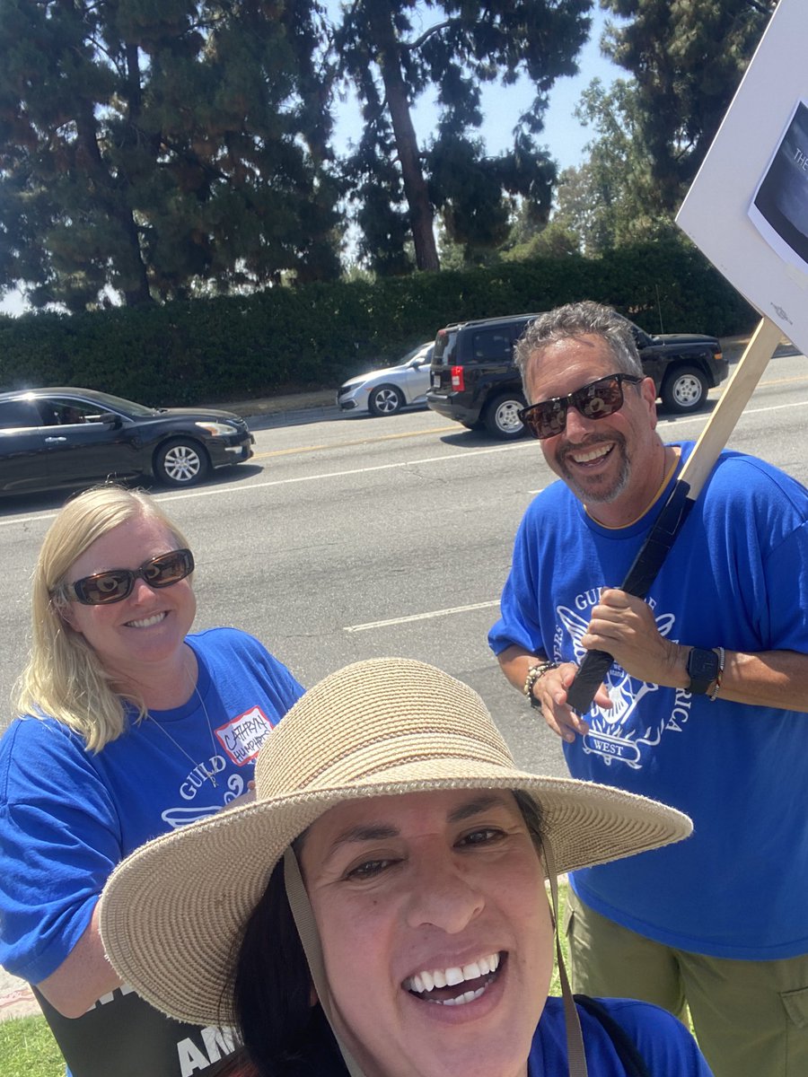 KatCOrtega's tweet photo. Had a blast getting together with my #TheXFiles family today on the @WGAWest &amp; @sagaftra picket line! Thank you @bergopolis and @cinepico for organizing and thank you also to @FrankSpotnitz for sending us a treat from overseas. You were missed! https://t.co/MT9jLl1ZVN