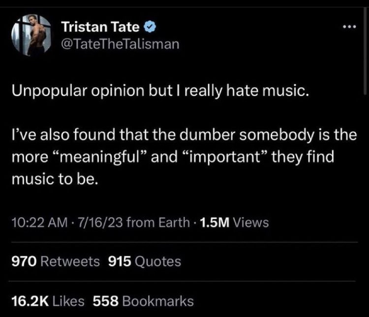 a tristan tate vs addison rae music debate would be epic https://t.co/zebXLFkkb4