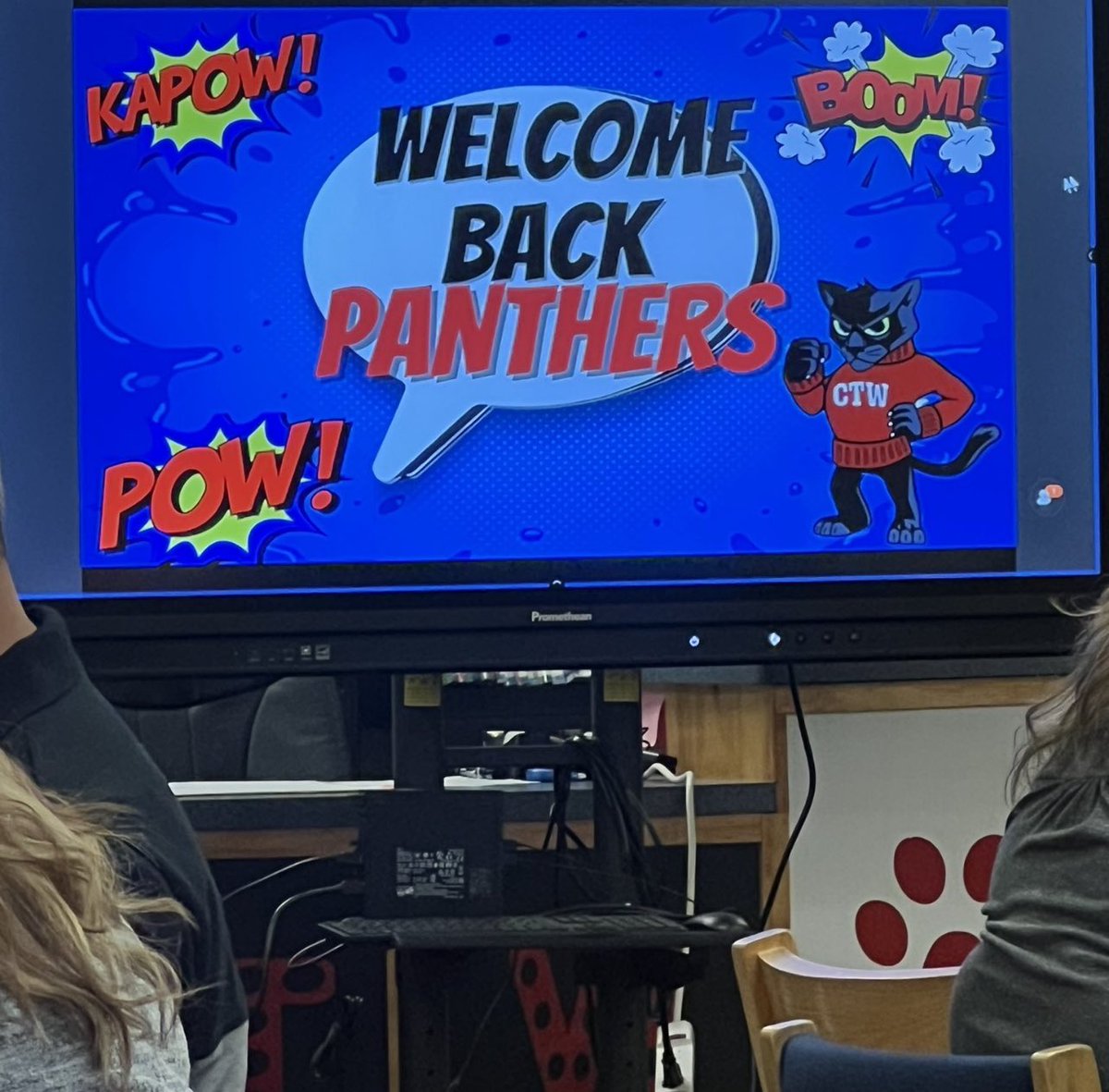 Patrici20431245's tweet photo. Day 1 back to work! Circles, breakfast, goodies and growth mindset! 💛💚🧡❤️💜Panthers ready to prowl! ❤️🖤🤍 @ctwpanthers @DGarcia_CTW #panthersDen #newbeginnings https://t.co/LBTrflNSJO