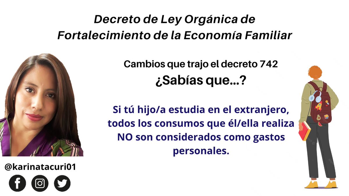 karinatacuri01's tweet photo. Decreto de ley orgánica de fortalecimiento de la economía familiar #contabilidad #tributacion #tributos #impuestos #sri #decreto742 #impuestoalarenta #cargasfamiliares #menosimpuestos https://t.co/FaWVDlVLDt