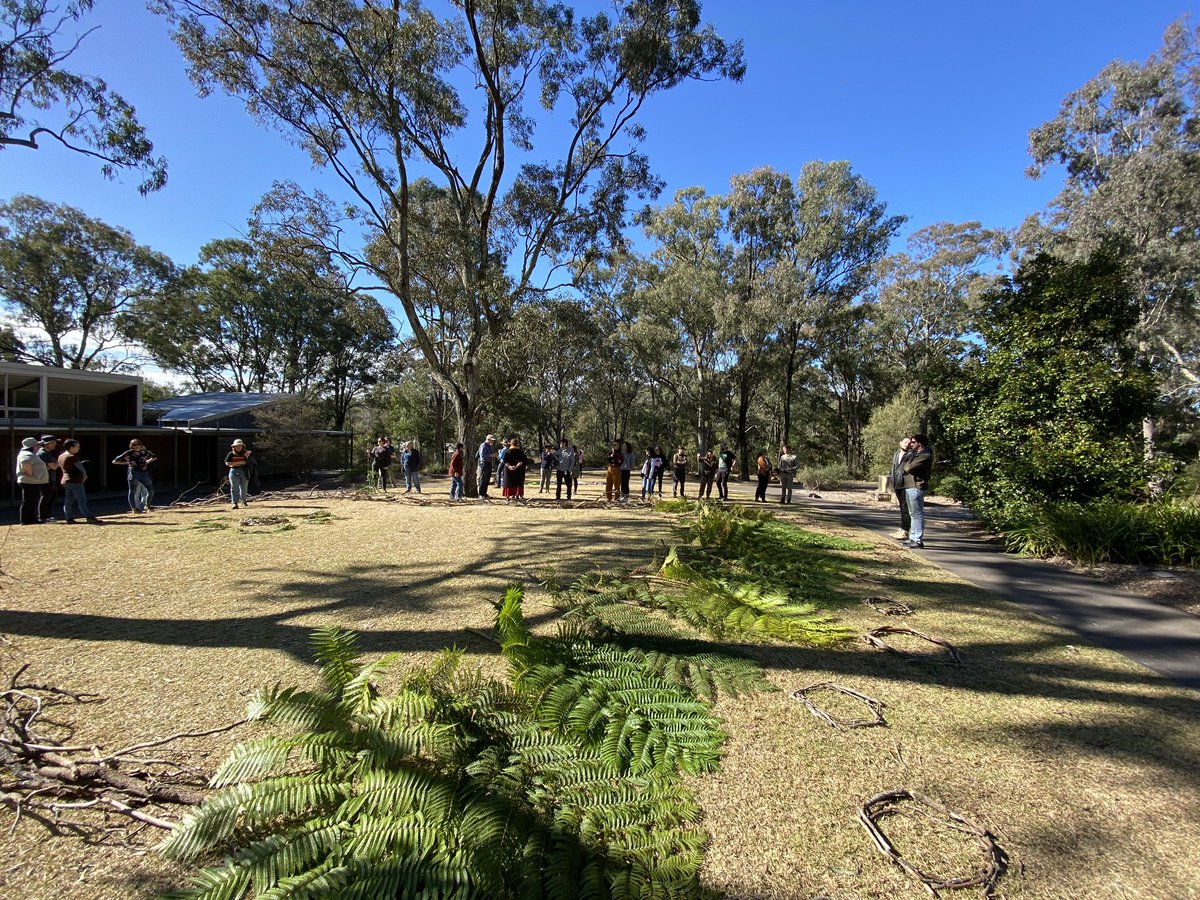 hsauquet_bgsyd's tweet image. Had a touching and inspiring time this morning at Yandel’ora on Dharawal Country celebrating #NAIDOCWeek by designing and making an ephemeral mural with all ABG staff. This place definitely has a magic to bring people together. @BotanicSydney
