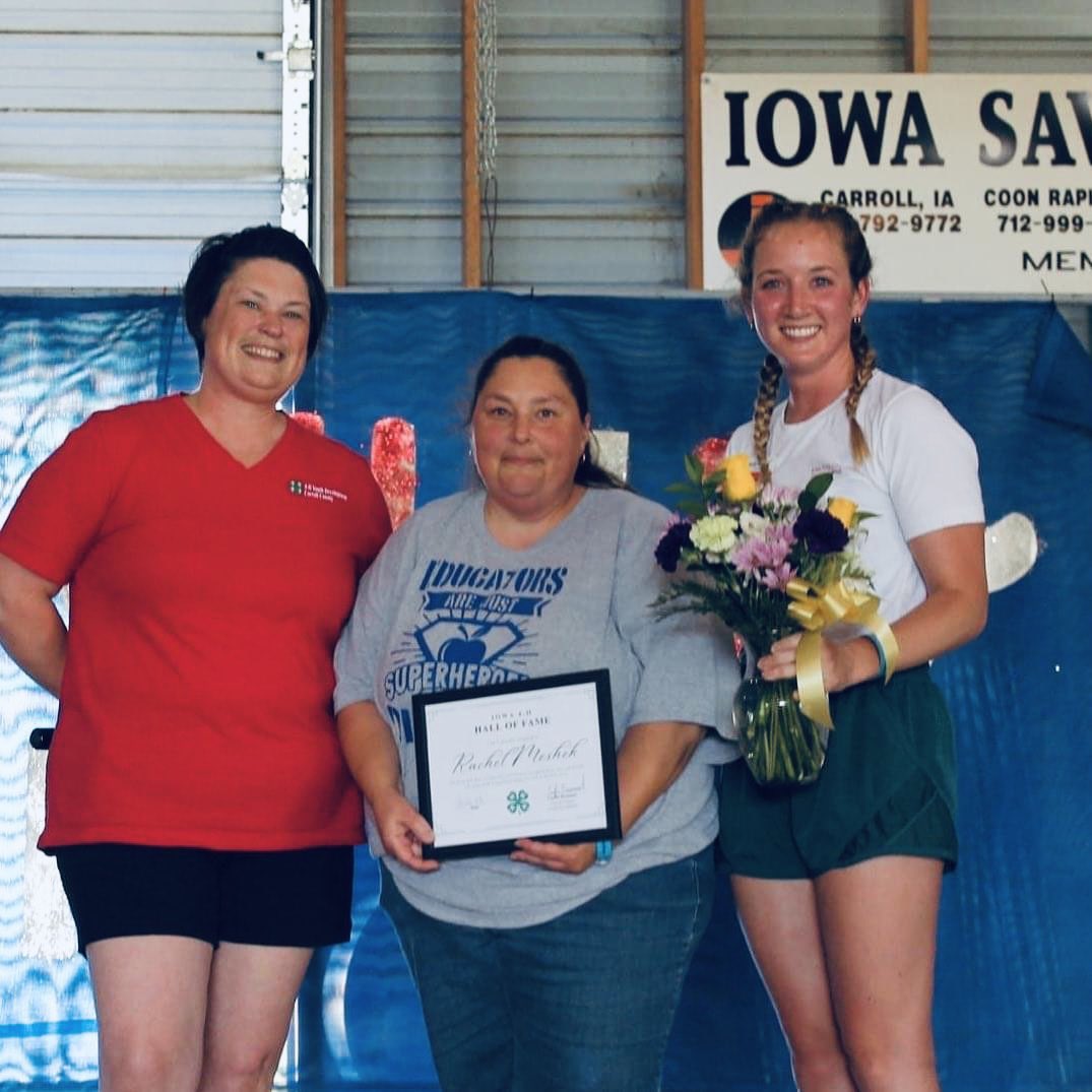 Rachel Meshek (Longtime GR teacher and a graduate of GR) will be inducted into the Iowa 4-H Hall of Fame for her achievements &amp; contributions to 4-H.

THANK YOU to Rachel for her lifetime of dedication, leadership, &amp; passion for Iowa 4-H Youth Development!👏🍀
