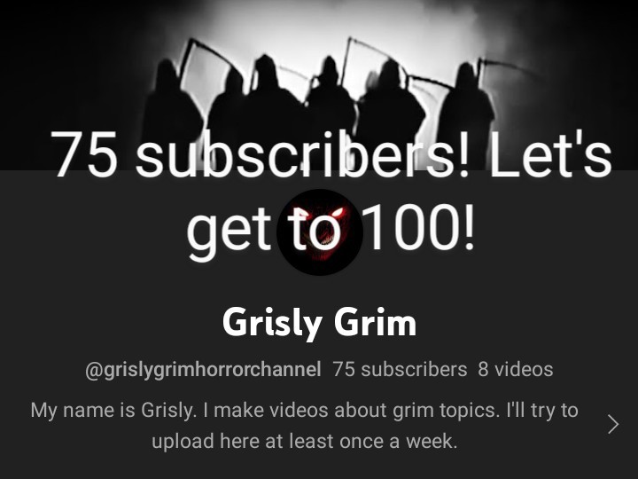 I started a month and a half ago making true crime unsolved mystery videos and short horror stories and I'm already so close to the first milestone! Help me get to 100!
youtube.com/@grislygrimhor…
#HorrorCommunity #truecrimecommunity