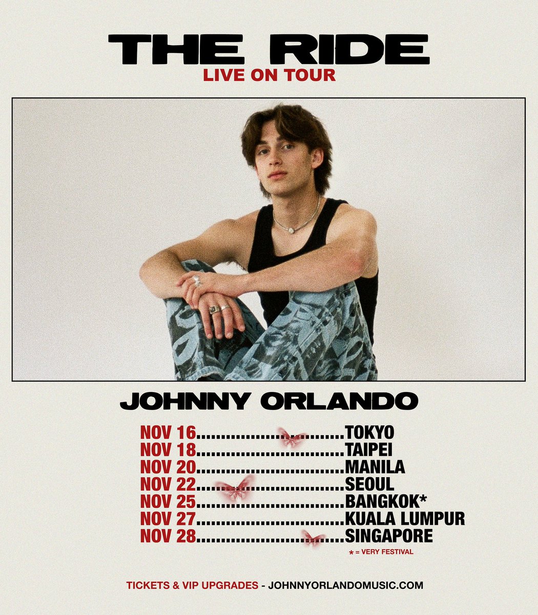 johnnyorlando's tweet photo. Incredibly excited to announce that I’m bringing The Ride Tour to Asia this November !! It’s been a long time coming🫰🏼

Tickets: https://t.co/Mx0MMlhAyQ https://t.co/Ze7xtM7KLx