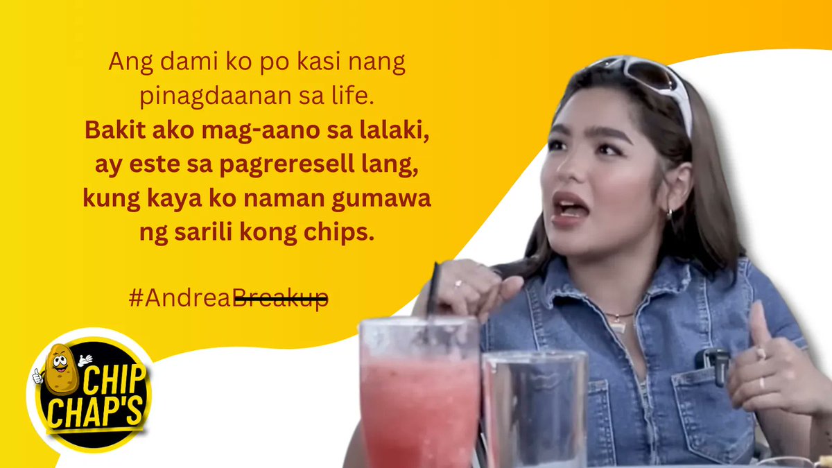 Tama yan Andrea, magmove on ka na sa pagrereselling. 😅 
#AndreaBreakup #ChipChaps #FYP #Food