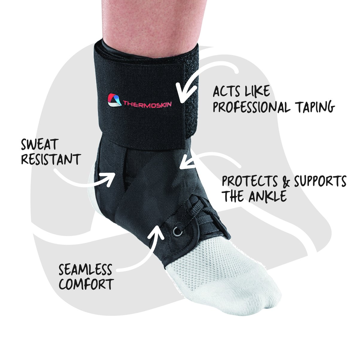 Engineered for ultimate ankle support and stability, our Sports Ankle Brace is your on-the-go solution for injury prevention and recovery. 

#ThermoskinBrace
#lifeunstoppable