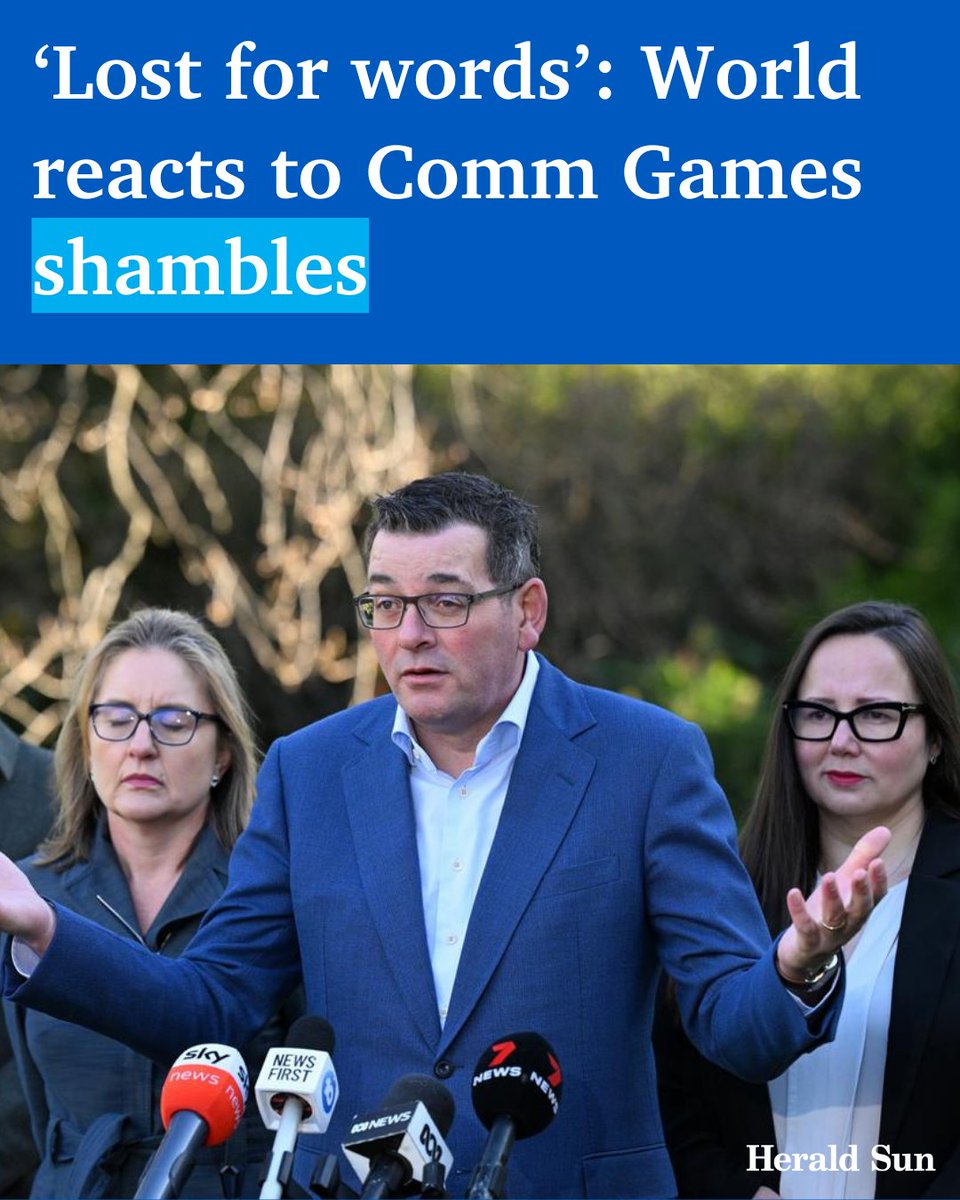 theheraldsun's tweet photo. The decision by Victoria to cancel its hosting Commonwealth Games hosting rights has been lambasted in both Australia and around the world > https://t.co/738q7K172F https://t.co/nuJFSpS2gw