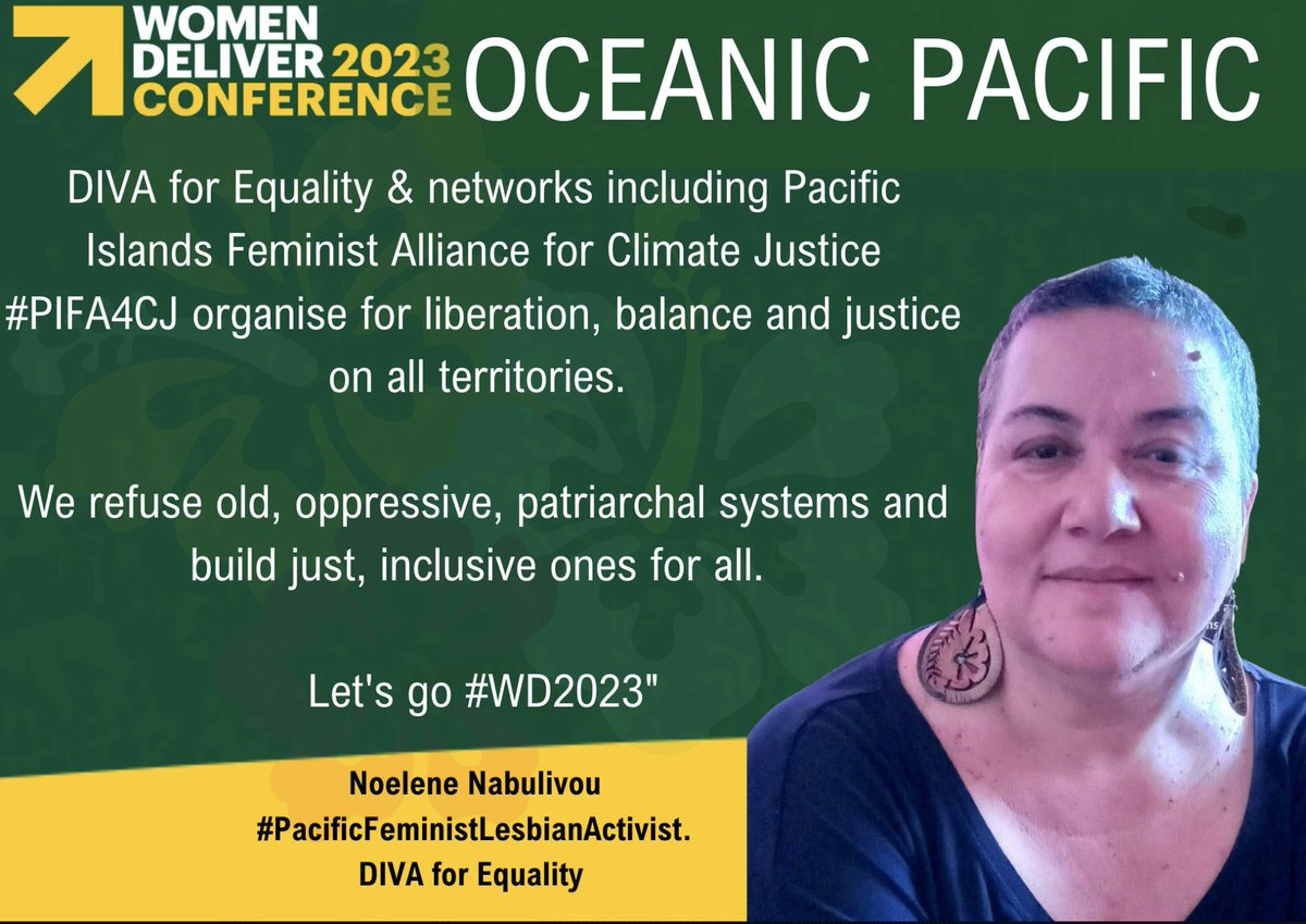Noelene Nabulivou, Executive Director of DIVA & #PIFA4CJ member is at #WD2023 in Rwanda!  
⬇️Clear why we're here⬇️ 

Follow us at #WD2023Pacific 
#PacificFeminist #MovementsMatter
