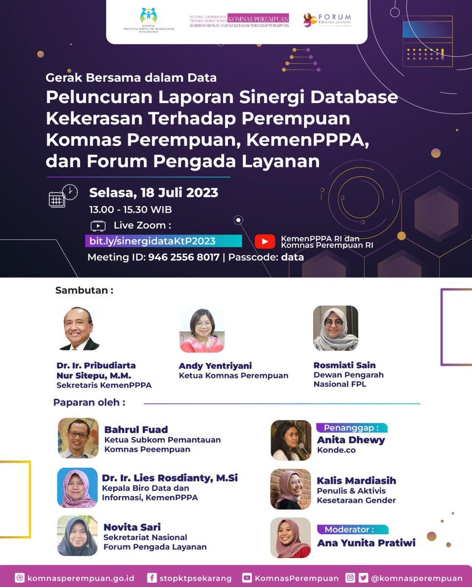 Siang ini. Peluncuran laporan sinergi database KtP @KomnasPerempuan @kpp_pa & @pengadalayanan . #GerakBersama