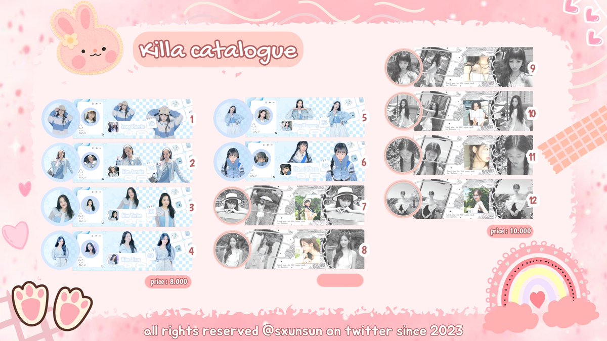 <a href="/Akngelic/">ًAnin.</a> Adaa haerin blue cutee

Halooo, aku ada layout ready nih. Ada layout moodboard, aesthetic, cute juga ada!!. Harga mulai 2,5k - 10k aja(dapet ava png). Payment via all e wallet.

Yukk buruan jajan🐰🌷