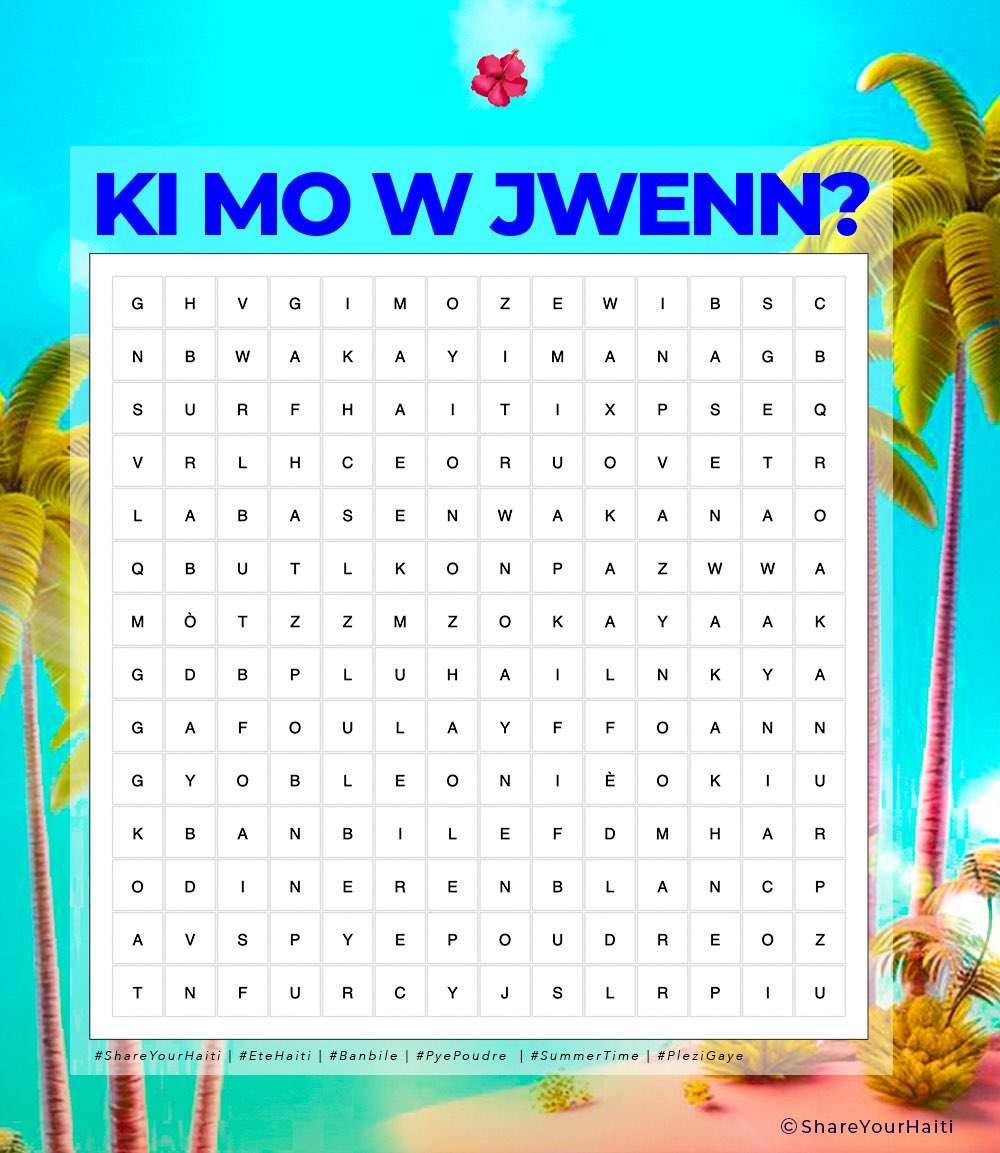 shareyourhaiti_'s tweet photo. Tag Squad ou osnon yon moun, di yo/di l men ki mo w jwenn, epi « Kèskonfè ?».
_________
#Shareyourhaiti🌺
#Pyepoudre
#Summer2k23
#PleziGaye https://t.co/oKkygNxGWJ