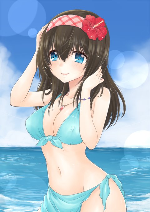 暑いから水着の文香で涼しんで💙💙 