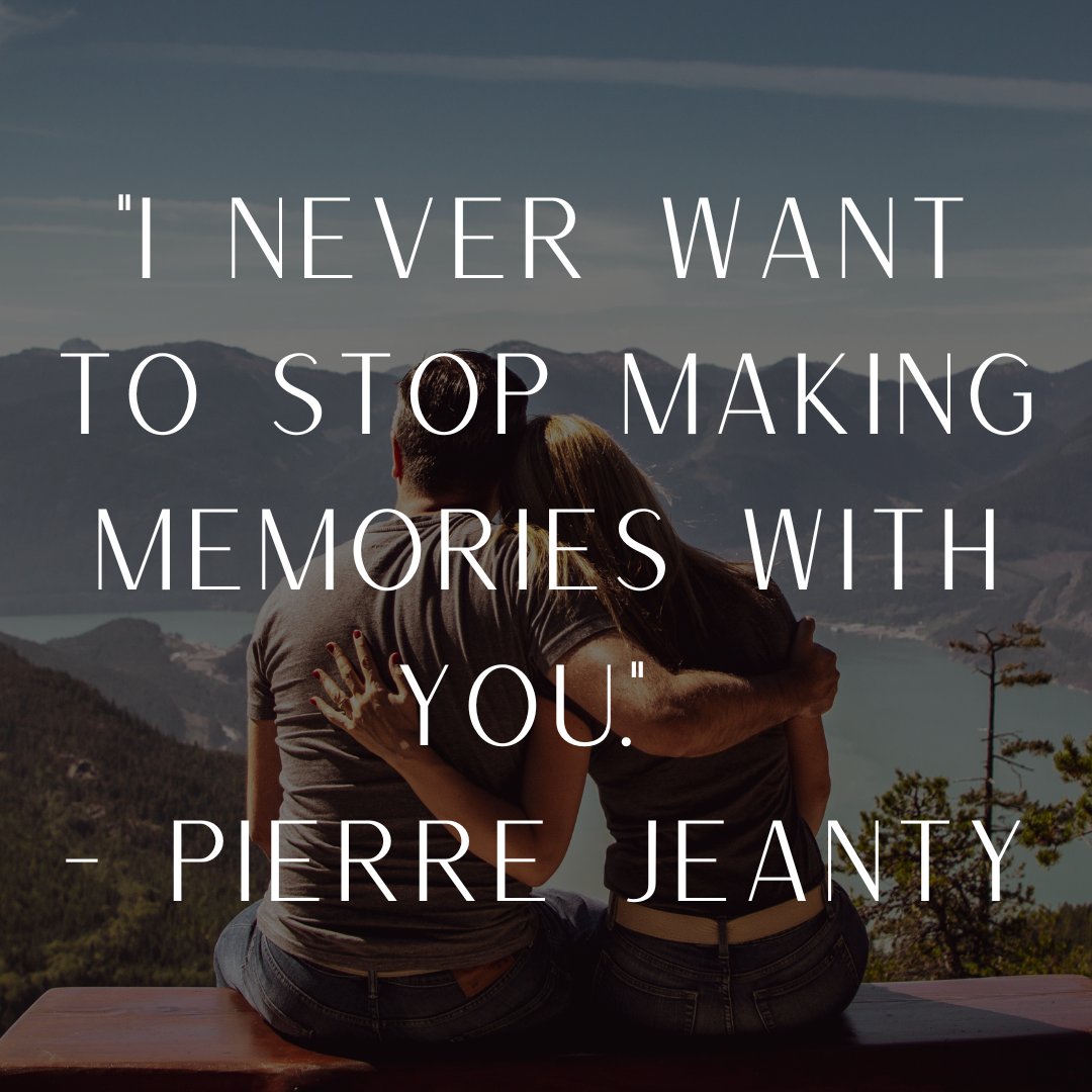 'I never want to stop making memories with you.' - Pierre Jeanty

#LoveIsAllYouNeed #MyHeartBeatsForYou #LoveEnduresAllThings #YouAreMySunshine #lovequote #GreenBayWeddingFilm #quotes