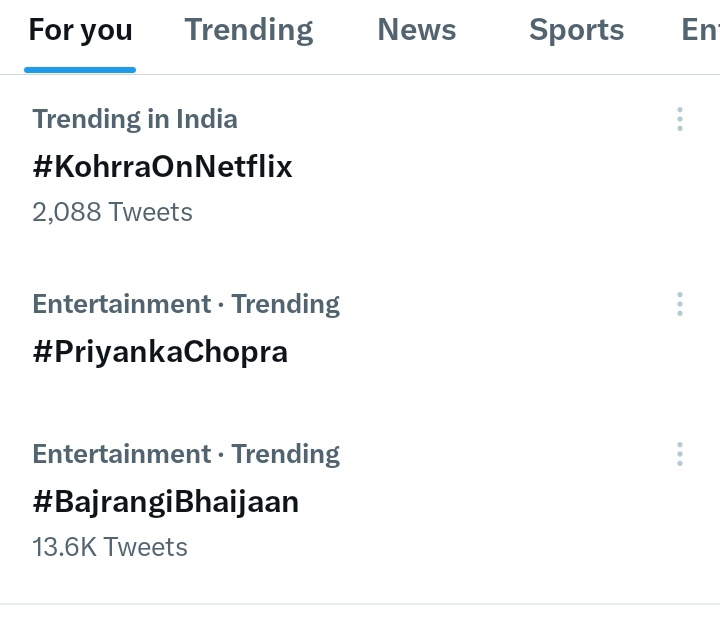 chaitalimallic1's tweet image. #KohrraOnNetflix is still trending on top #BarunSobti𓃵