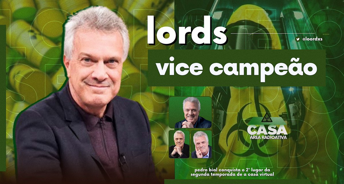 acasarv's tweet photo. 🥈 PEDRO BIAL (@Loordxs) é o VICE CAMPEÃO de A Casa Área Radioativa com 18,20% dos votos!
#ACasaVirtual https://t.co/6v7vQZV49D
