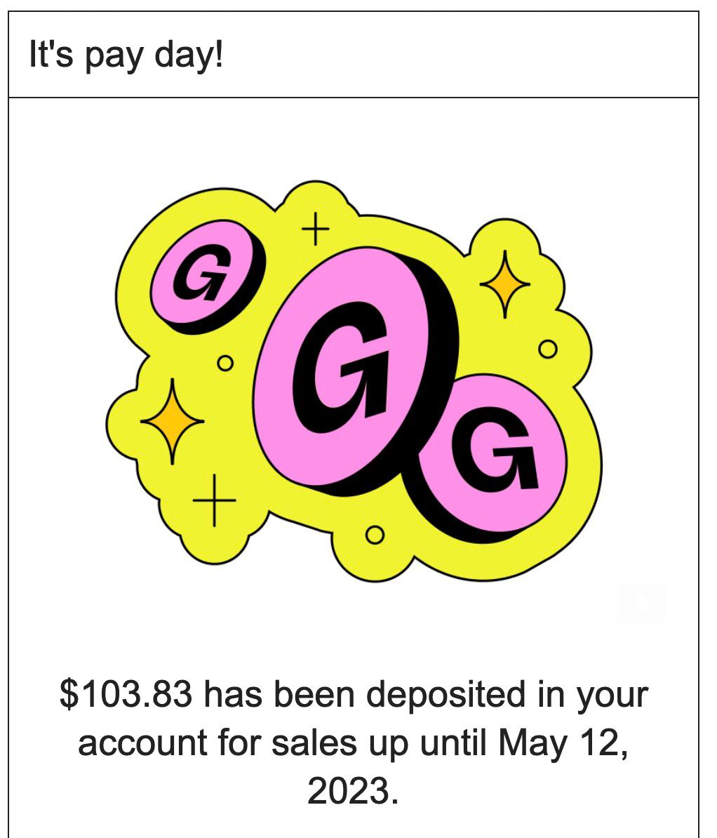 This was my first payout back in May 103.83$ + 44$ in Paypal (1 week). No marketing, simply posted my templates in the Notion Gallery. The effect doesn't last long though, and I'm finally starting to take it seriously and sharing about the process and my journey. There we go!