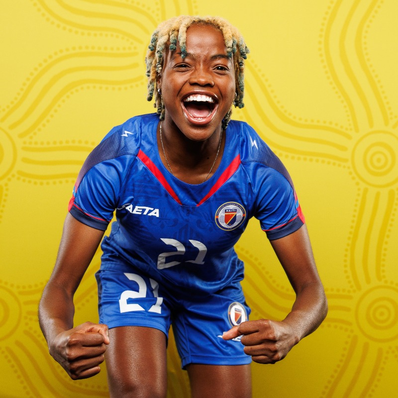 FIFAWWC's tweet photo. Haiti were vibing in their photo shoot. 😄📸

But Les Grenadières are not at the #FIFAWWC to make up the numbers!

@fhfhaiti | #BeyondGreatness