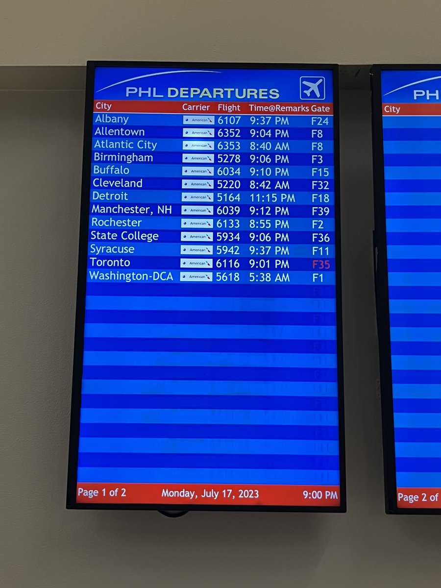 RRnakamoto's tweet photo. @AmericanAir Look all the flights departures around 9 pm: the original time of the AA5164. Why only AA5164 delayed? If it was due to the weather, the others flights should have problem as well https://t.co/IPDM3yHJ7Q