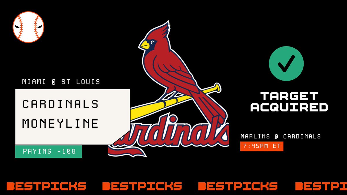 bestpicksdotcom's tweet image. CHA-CHING 💰 ANOTHER BESTPICK WINNER!

Cardinals win 6-4 recording their 5th win in their last 6 starts at -108 odds with FanDuel 🤑

We have now won 8 of 12 BestPicks so far in July at an average of -103 🔥

Join Now For Free 👇
bit.ly/bp-free
#GamblingTwitter #MLBPicks