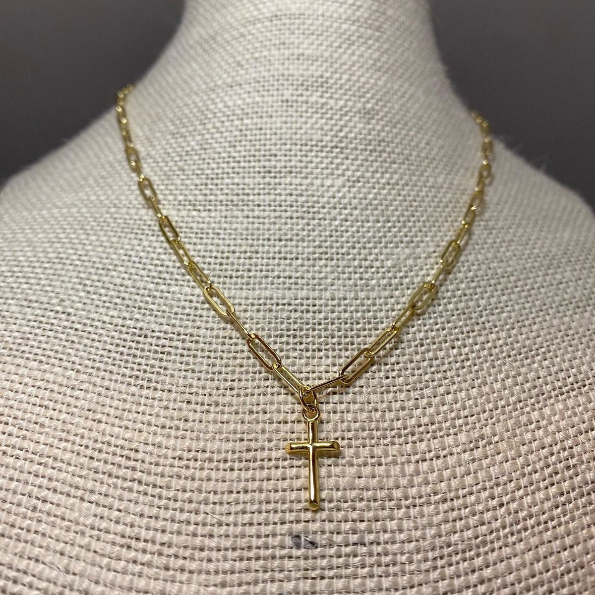 Excited to share the latest addition to my #etsy shop: 24k Gold Filled Paperclip Chain Necklace with 18k Gold Filled Cross Charm etsy.me/46WeCag #gold #cross #religious #men #24kgold #24kgoldfilled #paperclipchain #paperclipnecklace #18kgoldfilled #love2jewelry