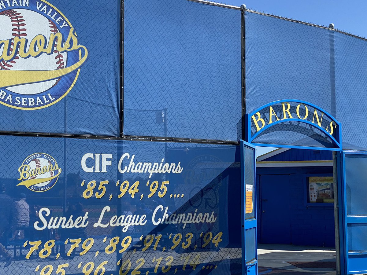 Fountain Valley High School (Fountain Valley, California) #GoBarons <a href="/FVBaronBaseball/">Baron Baseball</a> @PBR_California <a href="/FVHS_Athletics/">FVHS Athletics</a> <a href="/OCRegSports/">OC Register Sports</a> <a href="/ocvarsity/">ocvarsity</a> <a href="/CIFState/">CIF State</a> <a href="/paullopez63/">FVHSPRINCIPAL</a> #HsBaseballFields