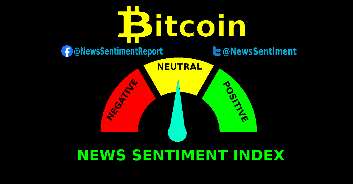NewsSentiment's tweet photo. Today media are Neutral about #Bitcoin and #Crypto! and Positive in general

 Are you so Neutral about BTC as well ?? https://t.co/cXD5F2IE8W