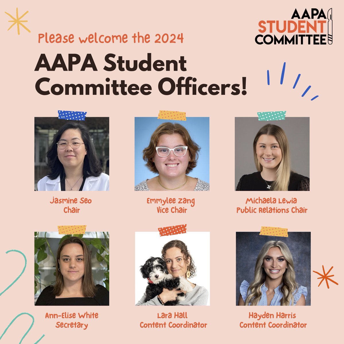 Let's give a big CONGRATS to the 2024 AAPA Student Committee Officers! We are so excited for what they will bring to the table. Here's to another great year :)