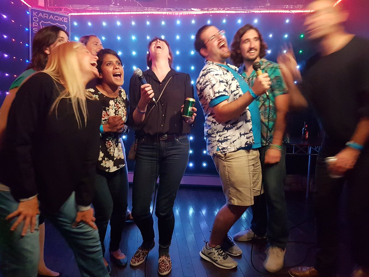 ashadevos's tweet photo. My first keynote at #IMCC2016 was followed by my first #karaoke with marine science friends! What an amazing night! (I have the recording but might roll that out slowly π±) @WhySharksMatter @WhyOceansMATTer https://t.co/jQwznbONY7