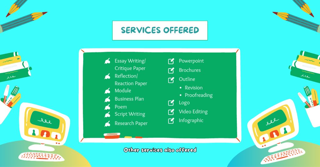 acadsbynexora_'s tweet photo. 🏷️ Academic Commission: Open

We are now offering academic help &amp; services!

For further details, pop thru in my dm. https://t.co/qnCBElqure