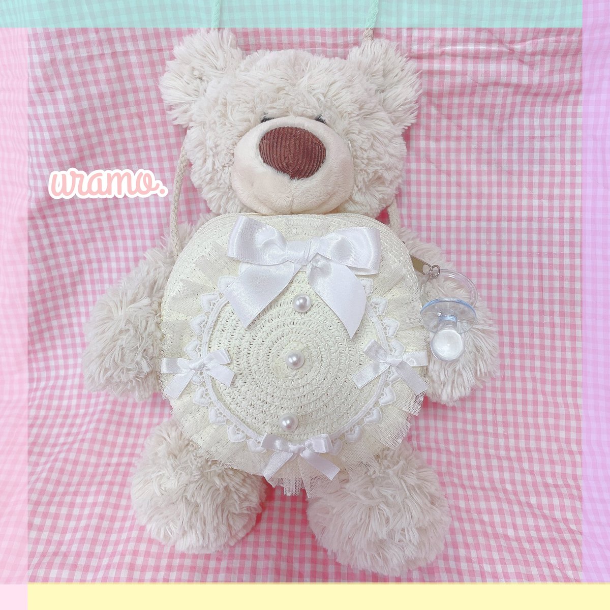 uramo♡リメイク✩⃛くまちゃんだらけのファンシーばすけっと✩‧₊˚ uramo♡リメイク✩⃛くまちゃんだらけのファンシーばすけっと