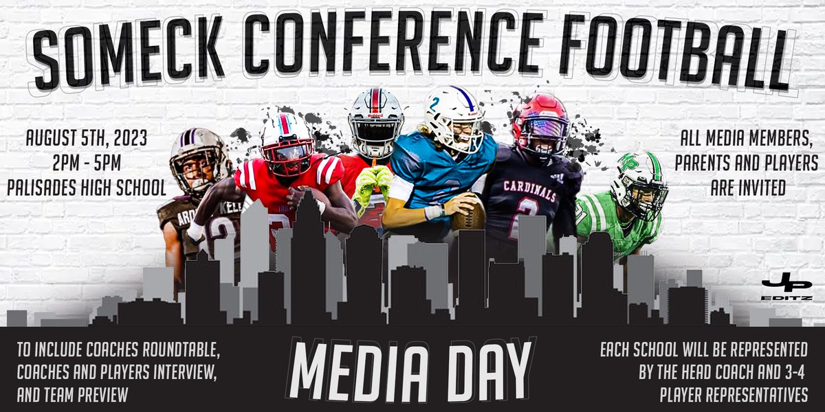 The SoMeck Conference is extremely excited to announce the 2023 Football Media Day at Palisades High School! 

Media Day will include a head coaches roundtable, coach and player interviews, team previews plus more!

All media members and outlets are welcome!

#THESTANDARD