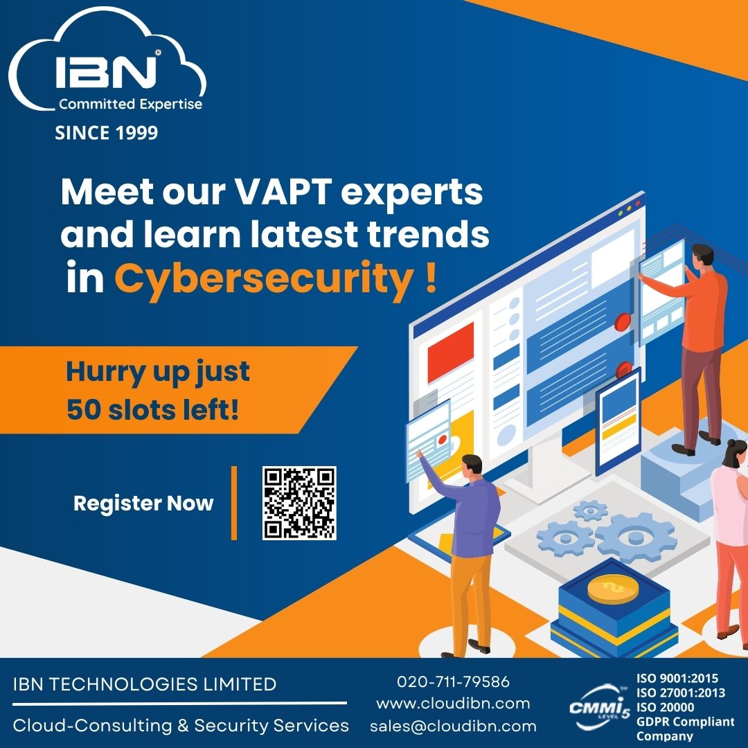 Cloud_IBN's tweet photo. Attention: Cybersecurity and VAPT webinar by CloudIBN on July 25th. Secure your digital world.
Register Now: https://t.co/8IyGuADLRh
#Cybersecurity #VAPT #CloudSecurity #CloudBackup #ApplicationSecurity #Webinar #CloudIBN https://t.co/JrWtEMdH28