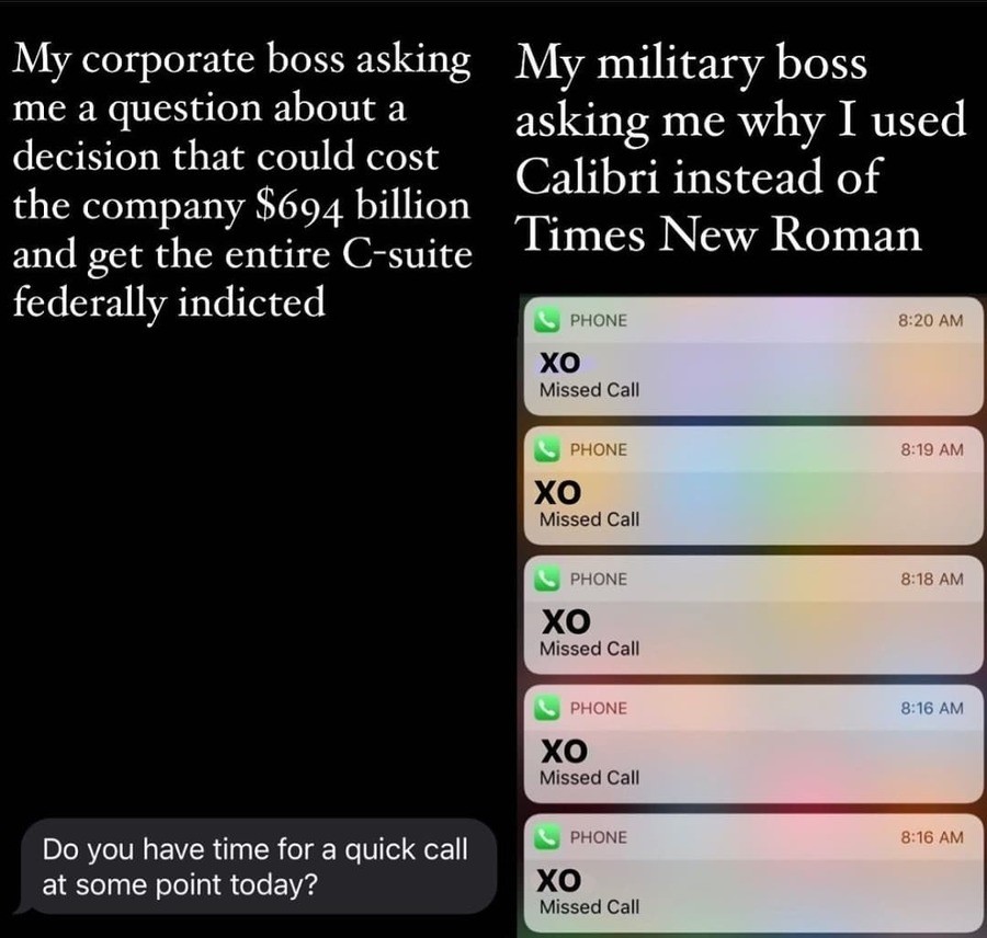 Reminds me of the time as a young LT when I used "hope" in an email, in a lighthearted fashion, which was then followed by TWO meetings to talk about how "hope isn't a plan".