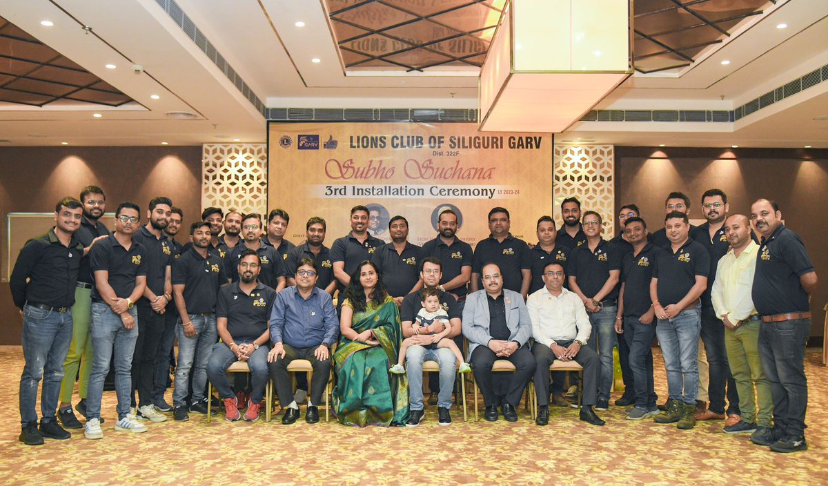 LCSGarv_322F's tweet photo. It is a GARV moment to announce that our Club  "Lions Club of Siliguri GARV" had its 3rd Installation Ceremony “Shubo Suchana“ and the Induction of new members on 16th July 2023 at Highland Hotel, Siliguri with 38 dynamic members. https://t.co/nFT05oOVWD